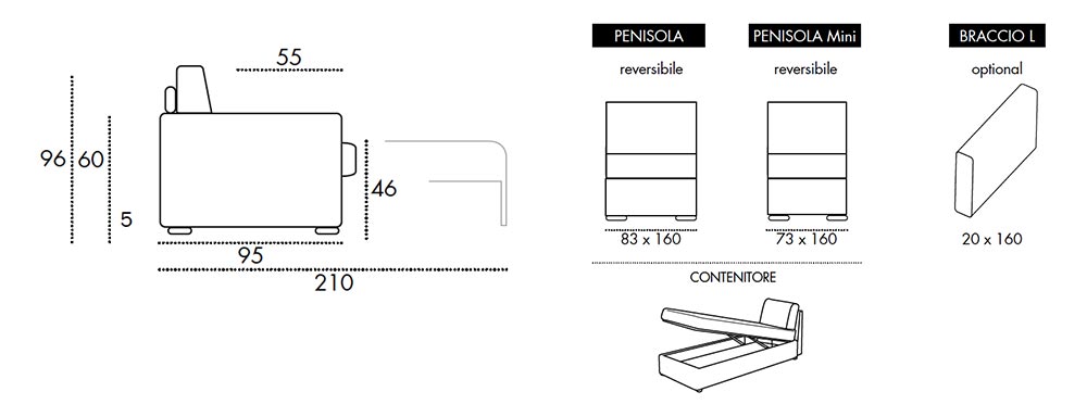Viscomoda berlinoA DIVANI LETTO dimensioni